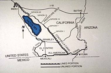 map of coachella canal in california